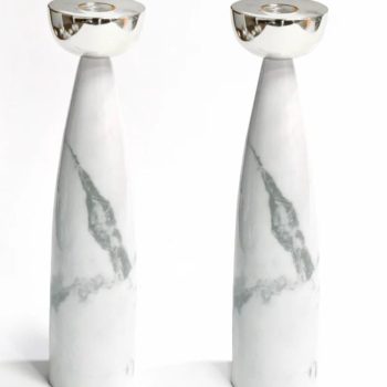 marble candle holders